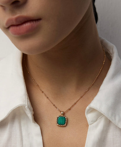 Timeless Malachite & Gold Jewelry Set