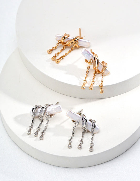 Baroque Pearl Drop Earrings