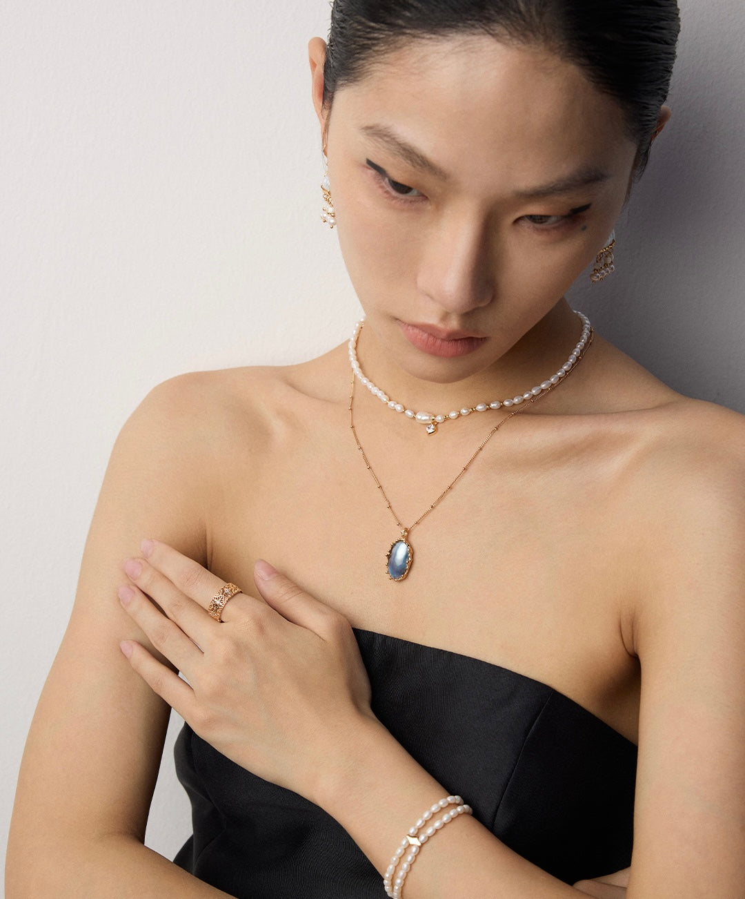 S925 Silver Mabe Pearl Necklace – Ocean Glow in Every Angle