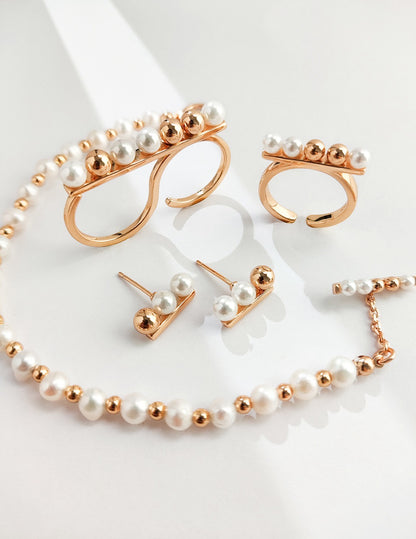 ✨ Minimalist Pearl &amp; Silver Bead Collection ✨