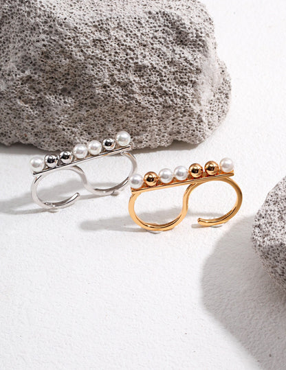 ✨ Adjustable Double-Finger Ring