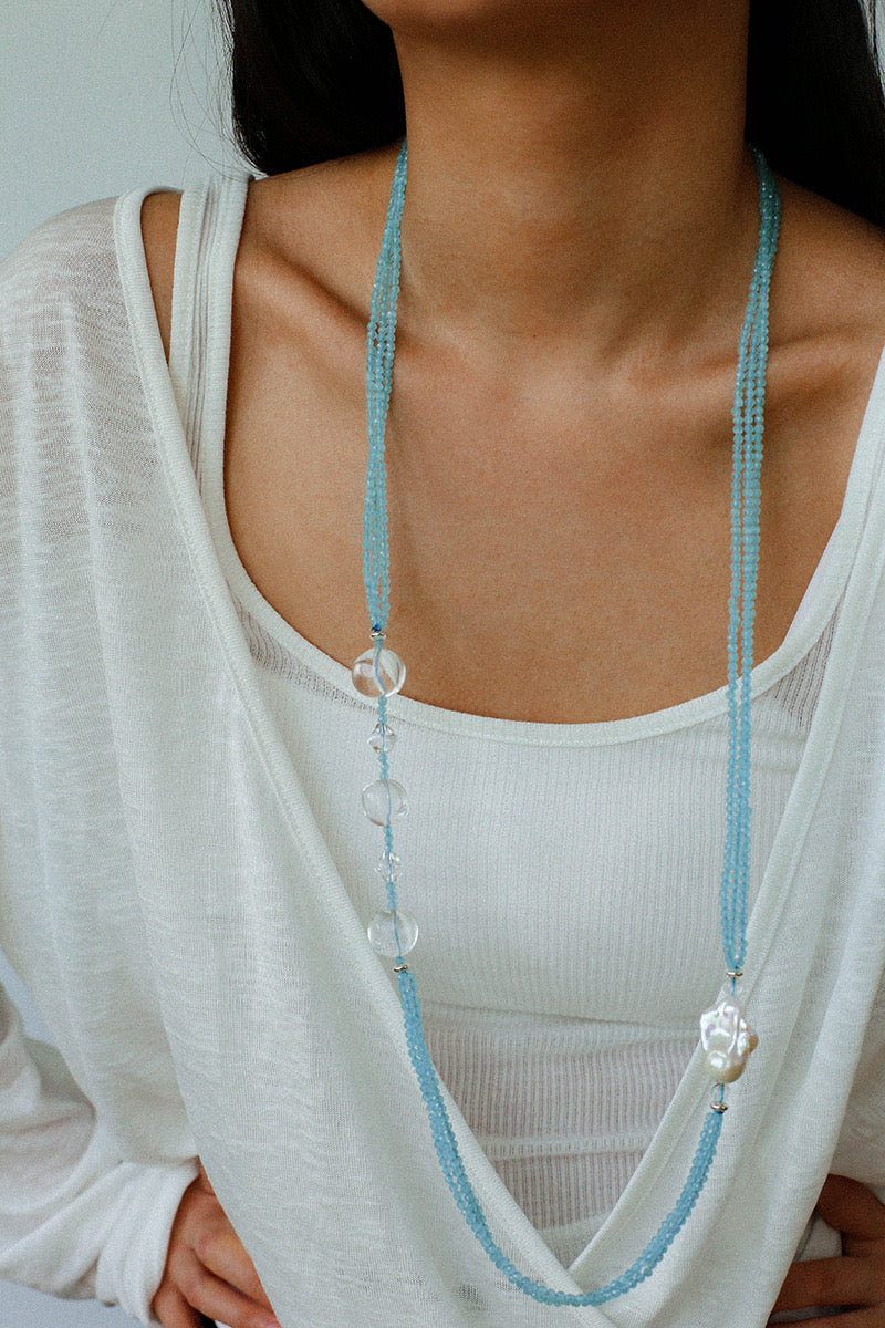 Aqua Pearl Mirage Jewelry Set