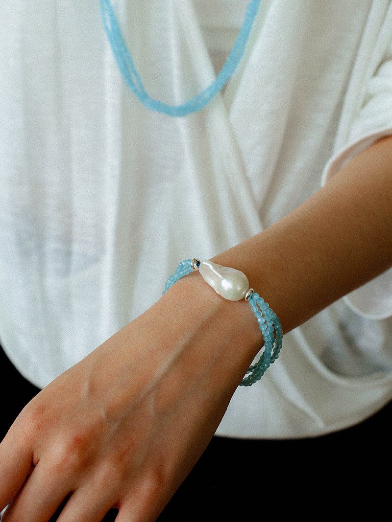 Aqua Pearl Mirage Jewelry Set