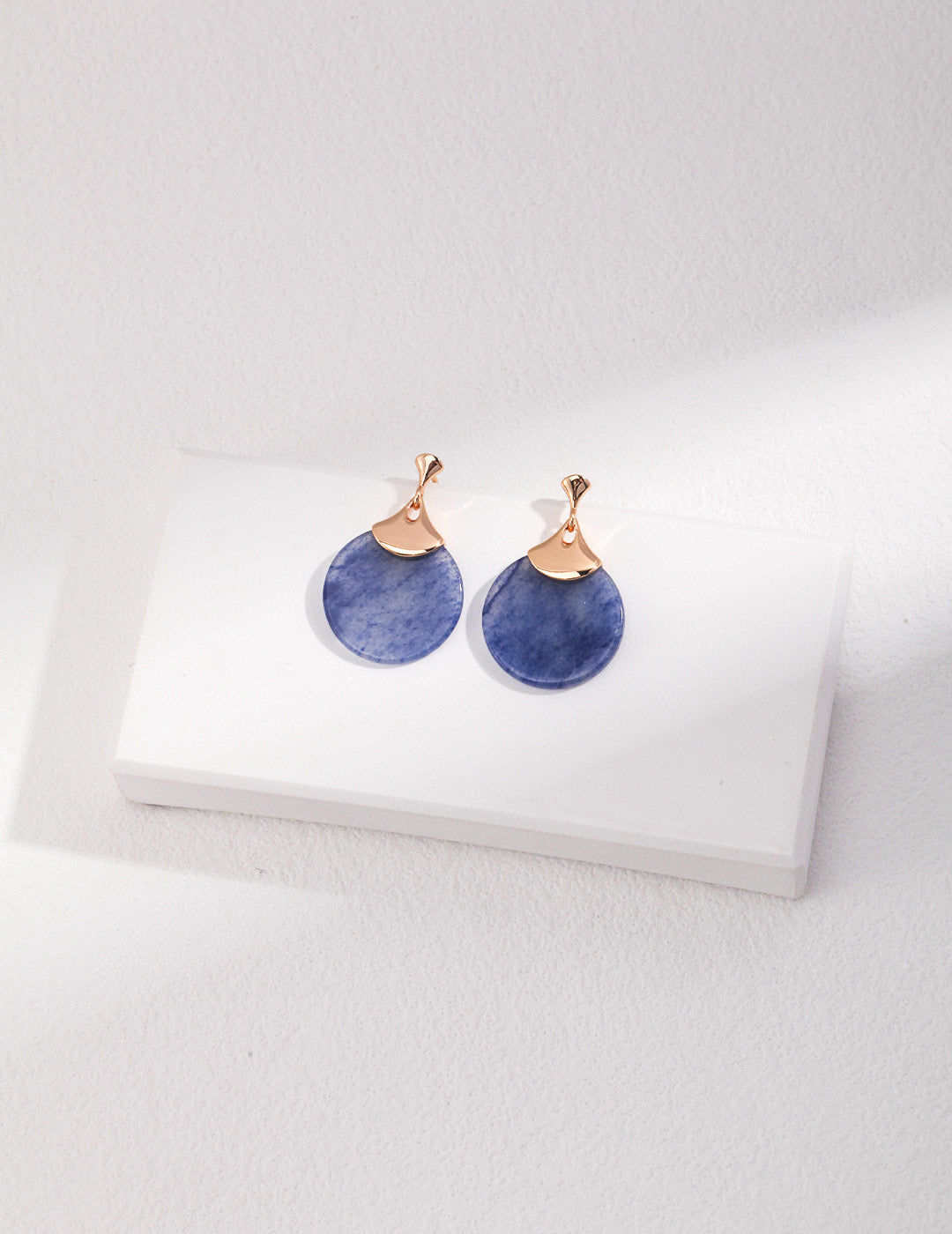 Blue Aventurine Drop Earrings — Calm, Elegant, and Refined