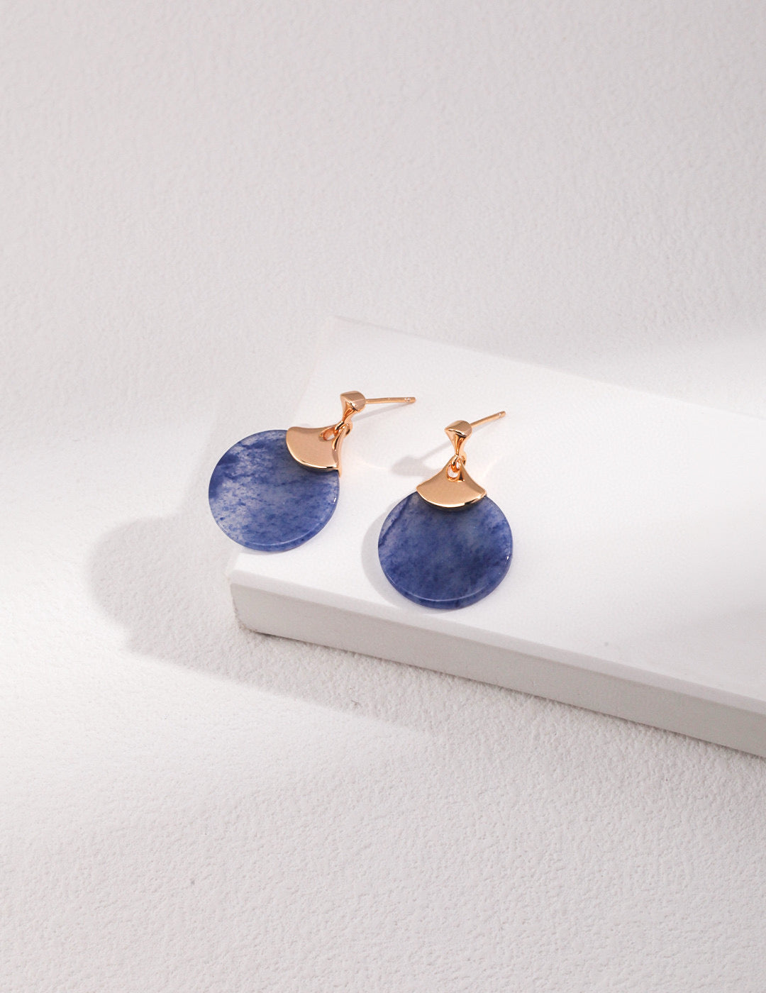 Blue Aventurine Drop Earrings — Calm, Elegant, and Refined