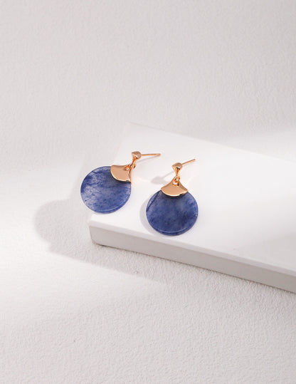 Blue Aventurine Drop Earrings — Calm, Elegant, and Refined