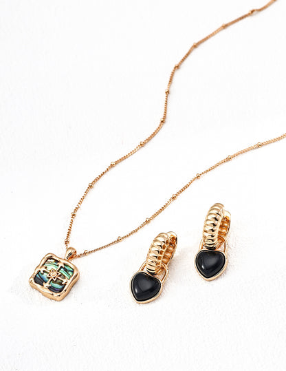 Detachable Black Onyx Earrings