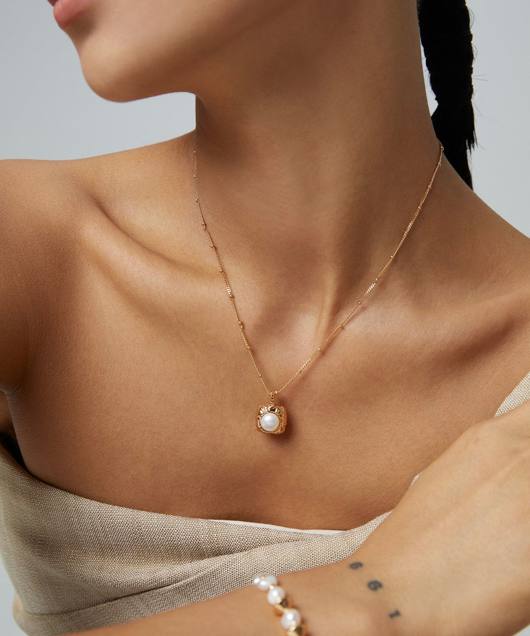Baroque Pearl Square Necklace — Classic with a Modern Twist