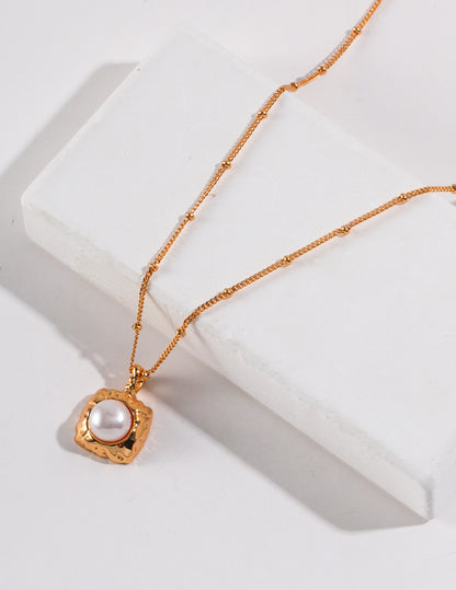 Baroque Pearl Square Necklace — Classic with a Modern Twist