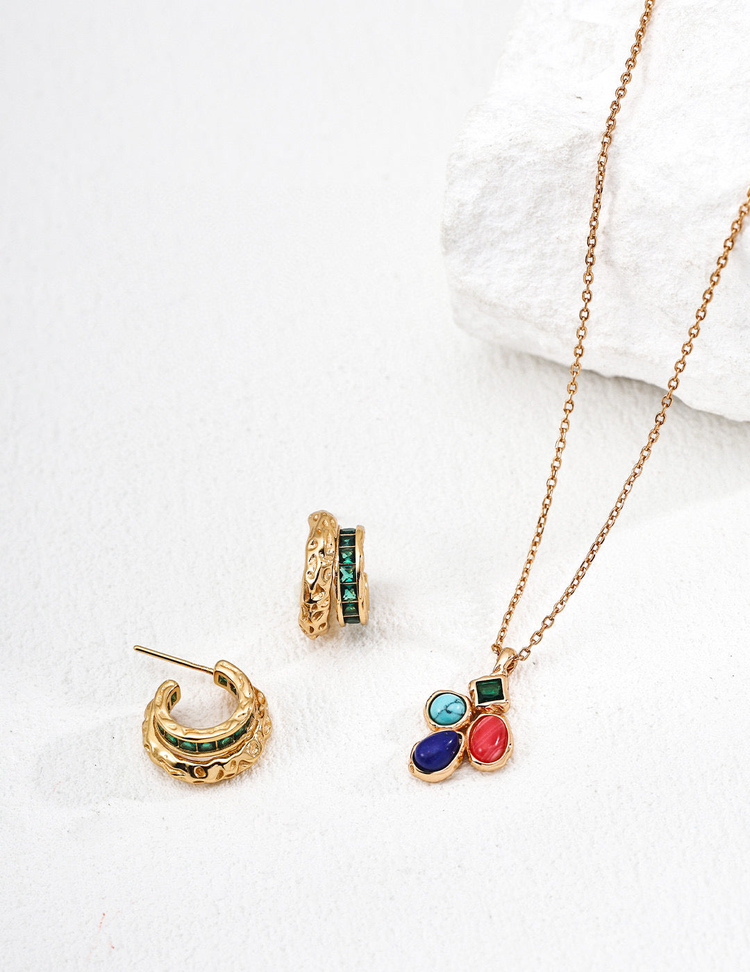 Vintage Lapis & Rhodochrosite Pendant Necklace — Bold, Elegant, and Artistic