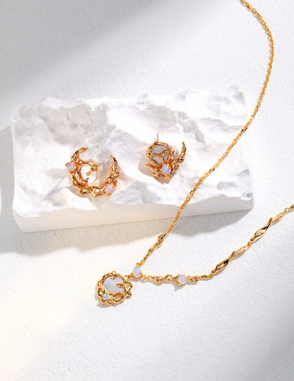 Moonlight Collection — Opal & Mother-of-Pearl Jewelry Set