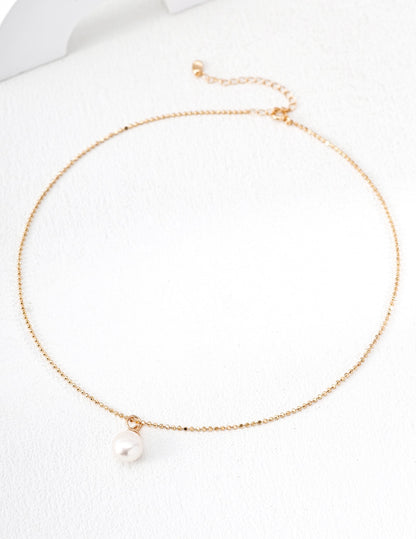 Dainty Pearl Drop Necklace