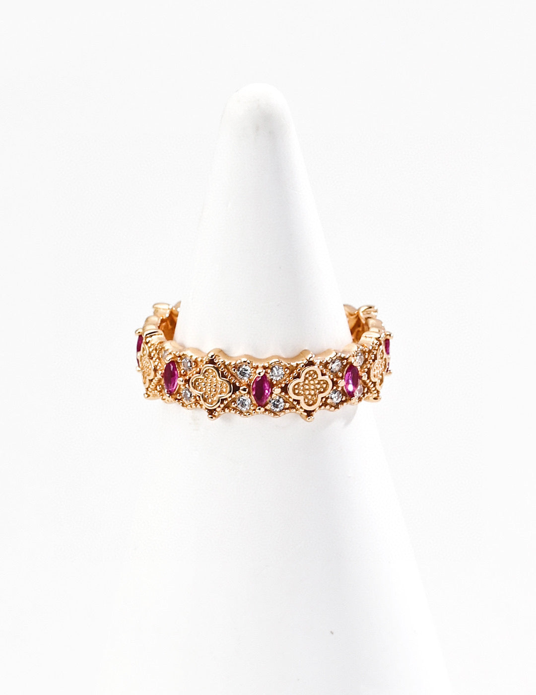 Lulu & Evie – Vintage Floral Zircon Ring