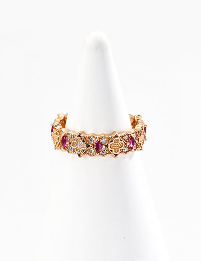 Lulu & Evie – Vintage Floral Zircon Ring