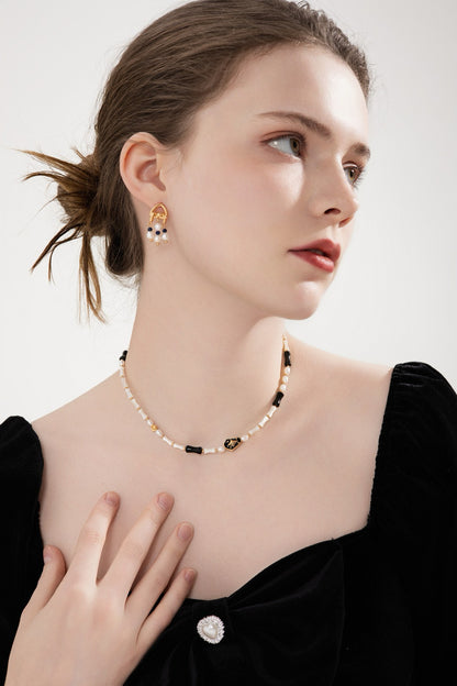 Lulu & Evie – Lapis & Pearl Drop Earrings