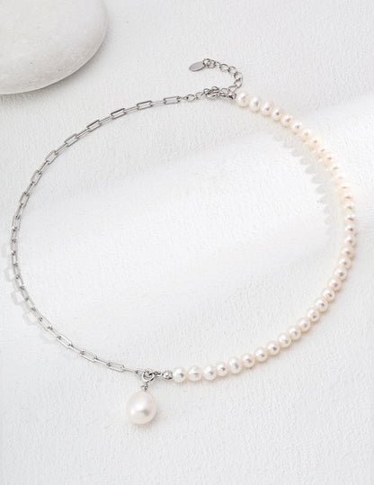 Baroque Pearl Chain Necklace