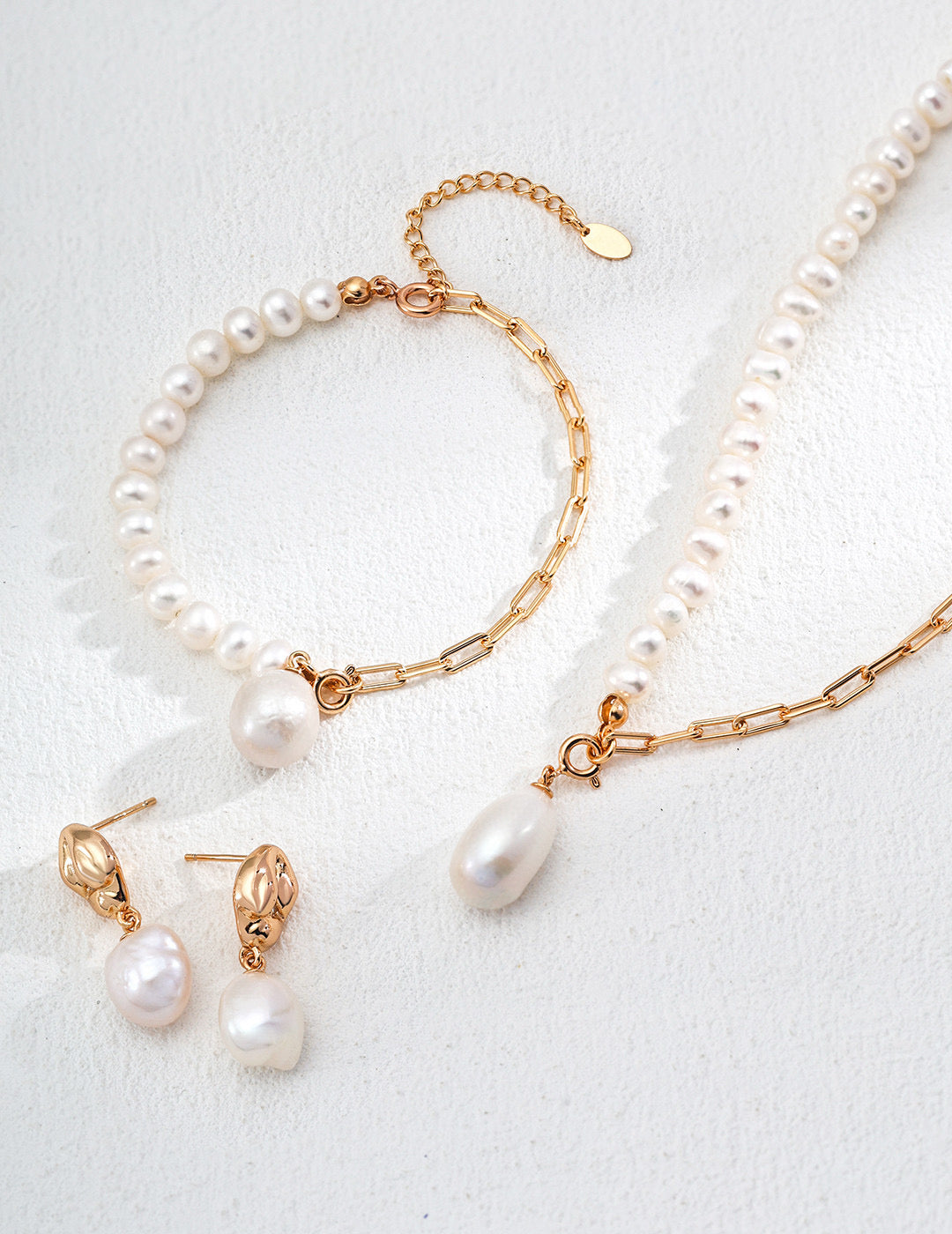 Baroque Pearl Chain Necklace