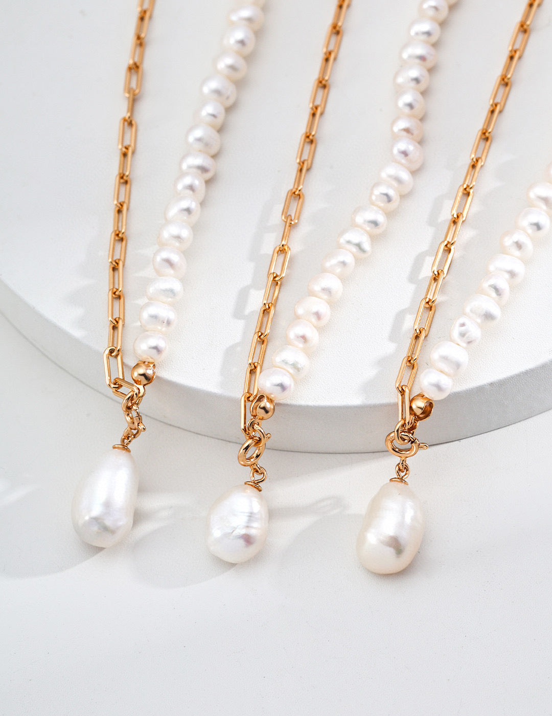 Baroque Pearl Chain Necklace