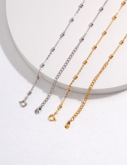 Minimal Bead Necklace & Bracelet Set