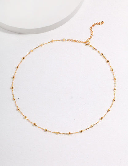 Minimal Bead Necklace & Bracelet Set