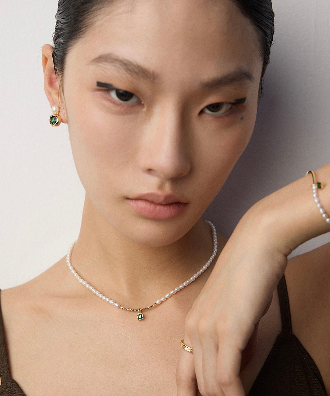 Elegant Pearl & Zircon Set