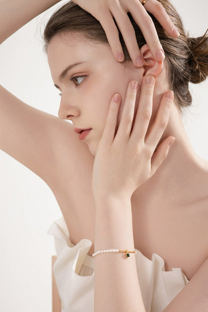 Elegant Pearl & Zircon Set