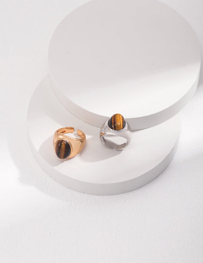 S925 Tiger’s Eye Silver Ring