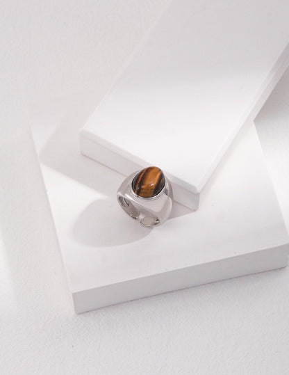S925 Tiger’s Eye Silver Ring