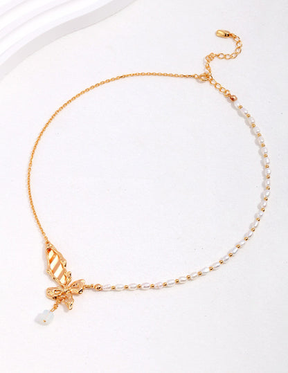 S925 Butterfly Pearl Set