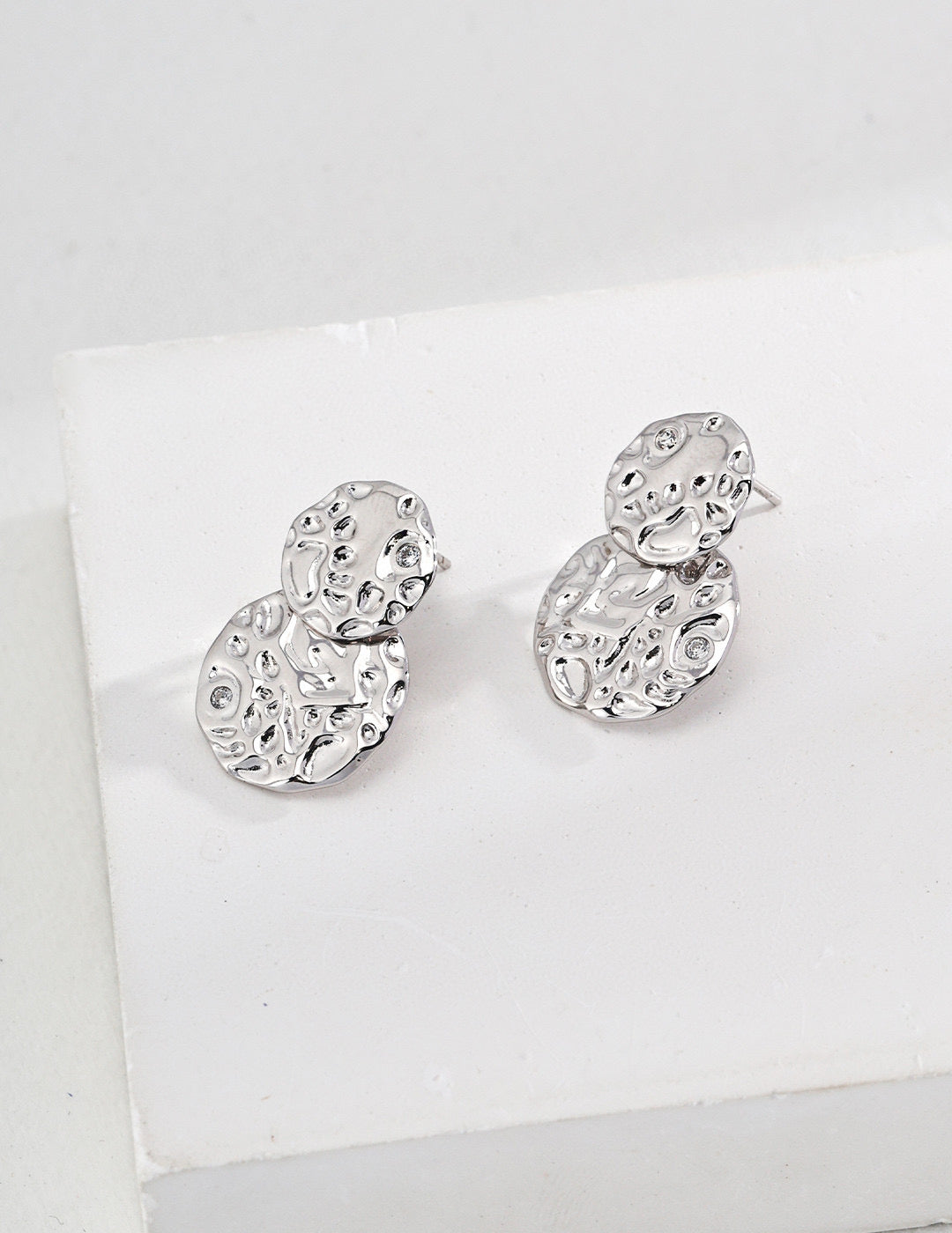Aurora Textured Zircon Earrings