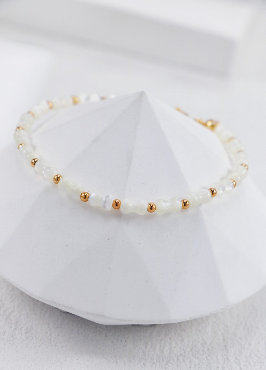 Minimal Pearl Bar Set – Necklace & Bracelet