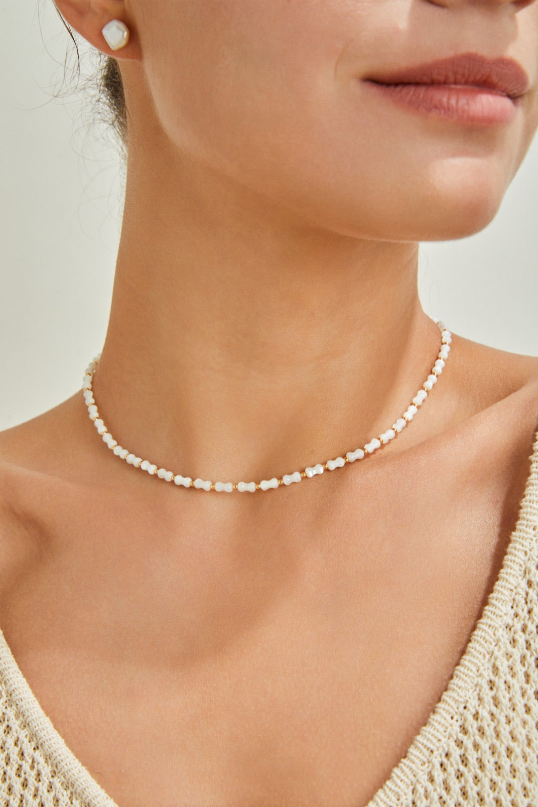 Minimal Pearl Bar Set – Necklace & Bracelet