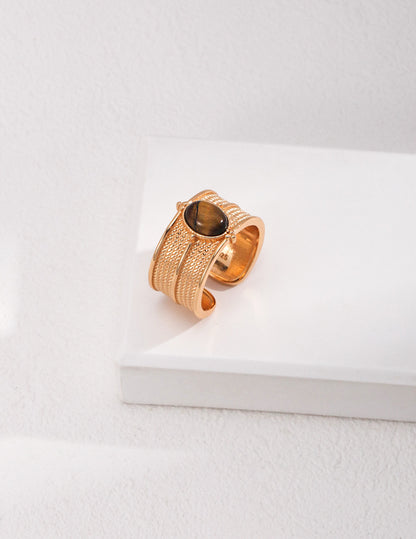 S925 Silver Tiger’s Eye Jewelry Set