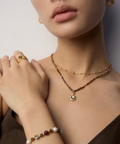 S925 Silver Tiger’s Eye Jewelry Set