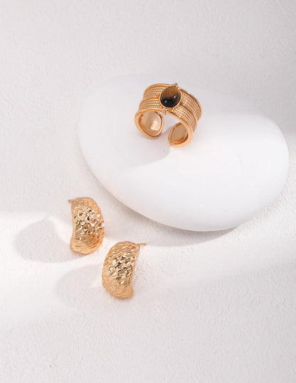 S925 Silver Tiger’s Eye Jewelry Set