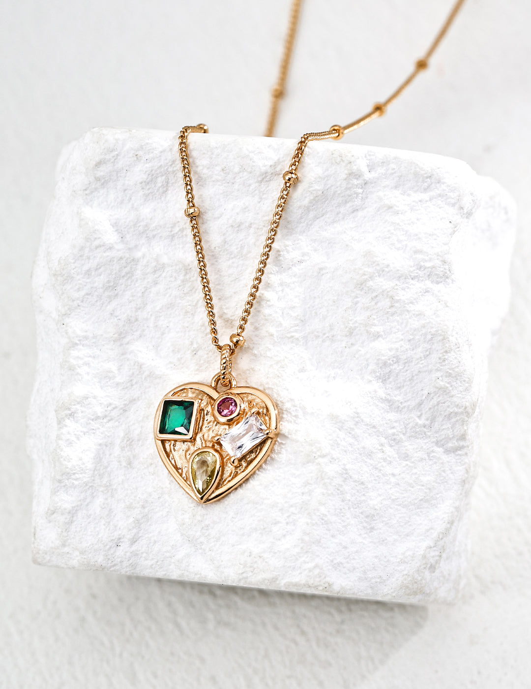 Vintage Heart Charm Necklace