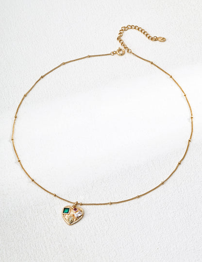 Vintage Heart Charm Necklace