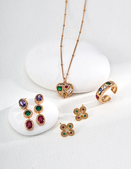 Vintage Heart Charm Necklace