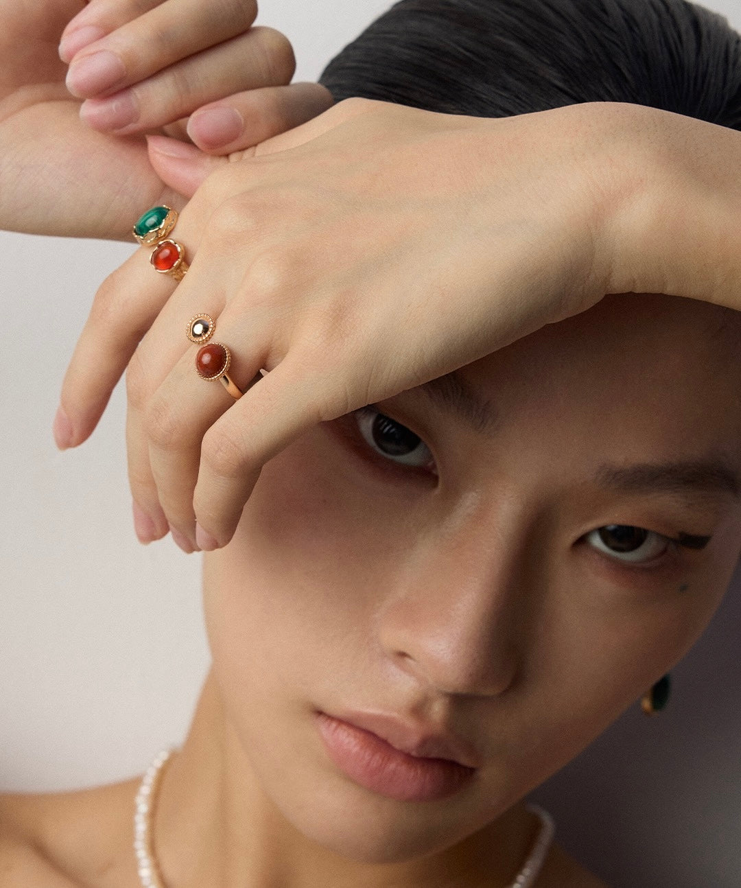 Golden Harmony Quartz Ring