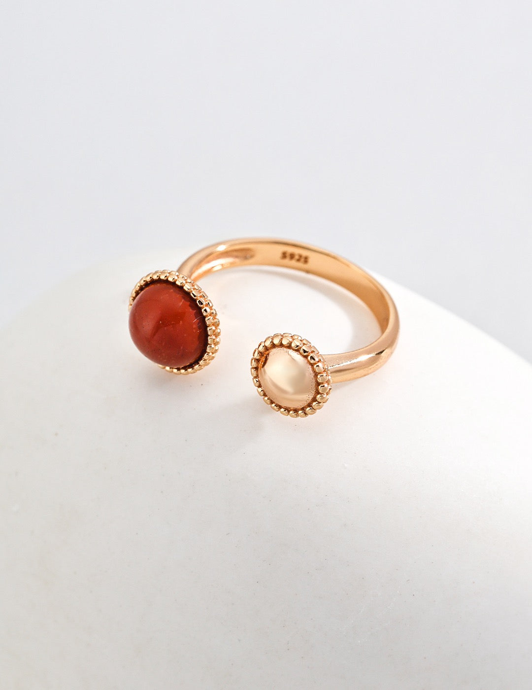 Golden Harmony Quartz Ring