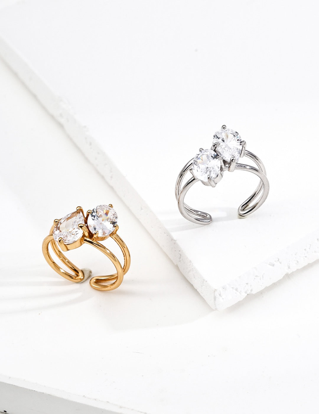 Twin Light Open Ring