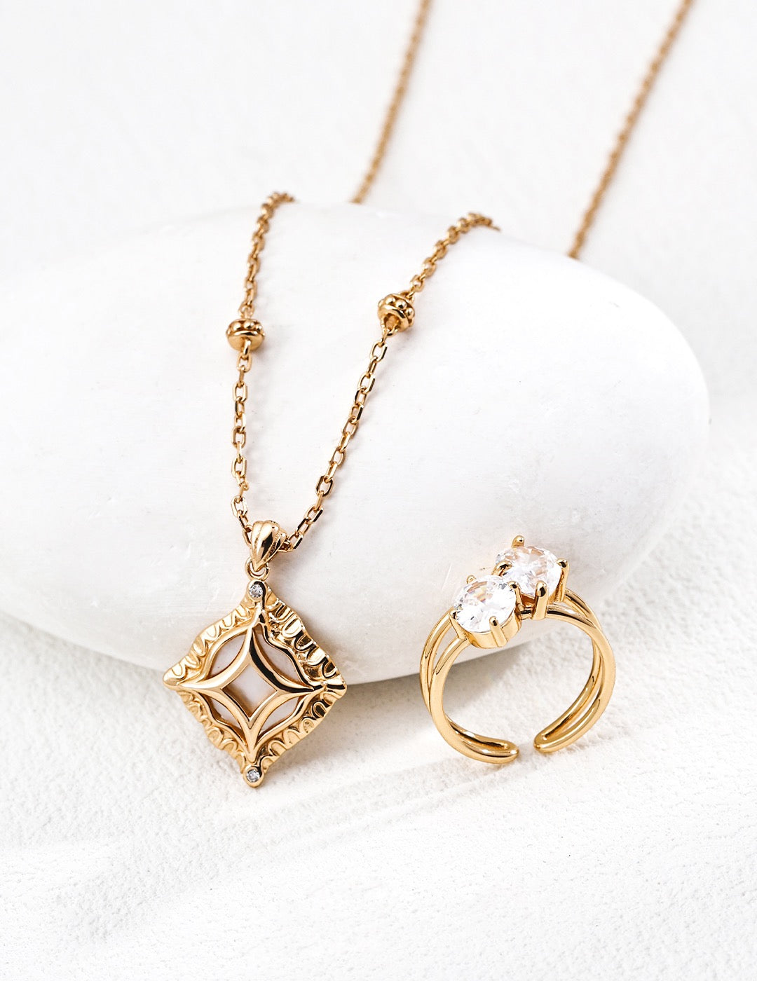Twin Light Open Ring