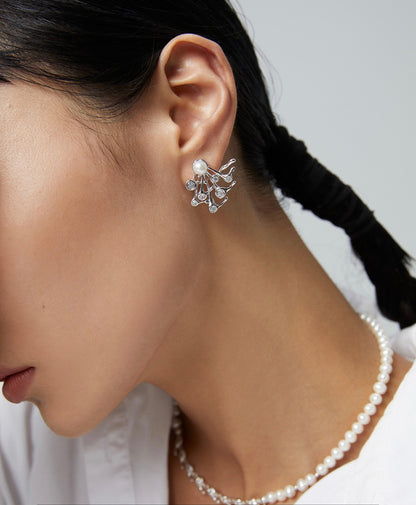 Branch & Pearl S925 silver earrings, bracelet and the necklace