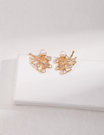 Branch & Pearl S925 silver earrings, bracelet and the necklace