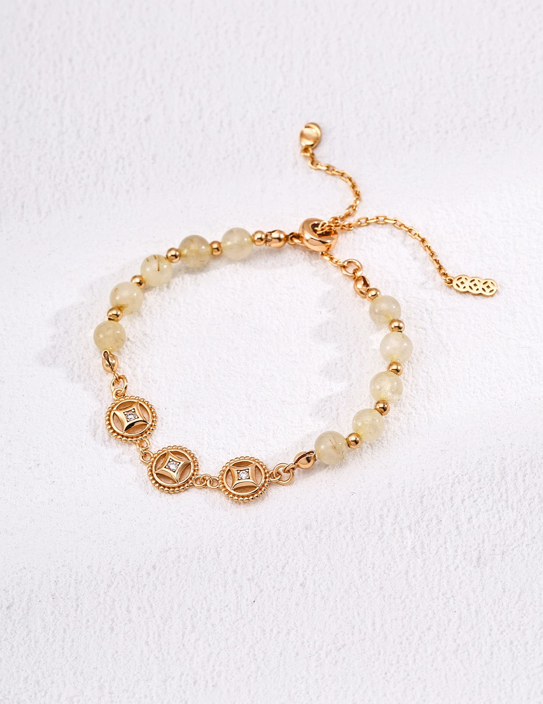 Lucky Glow Pearl & Golden Crystal Bracelet