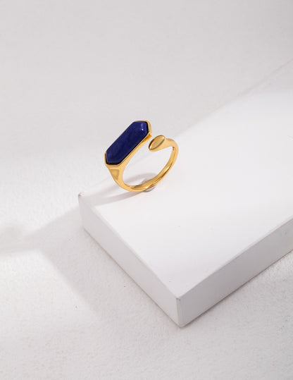 Adjustable Lapis Lazuli Ring