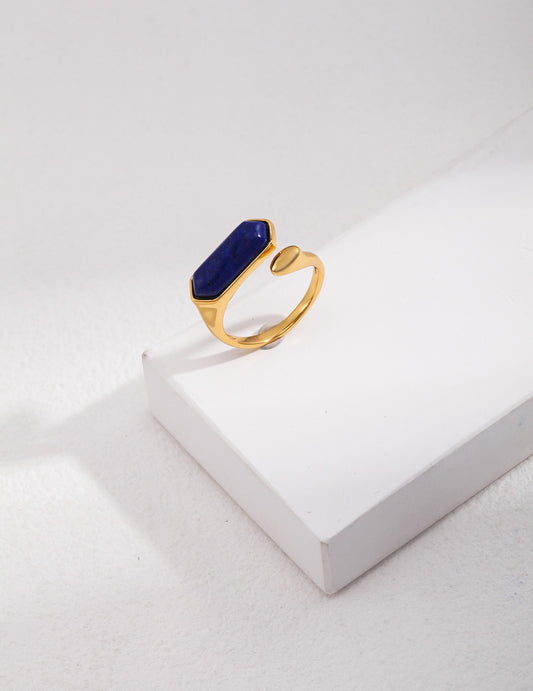 Adjustable Lapis Lazuli Ring