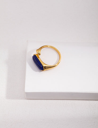 Adjustable Lapis Lazuli Ring