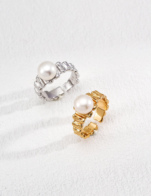Adjustable Pearl Ring
