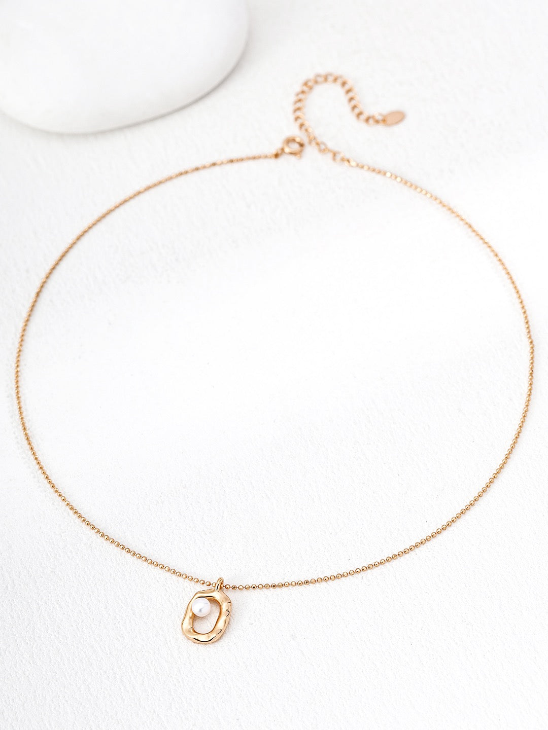 Organic Pearl Pendant Necklace Set